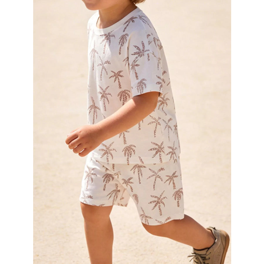 Children’s Tropical Palm Print Outfit Set Apparel and Accessories