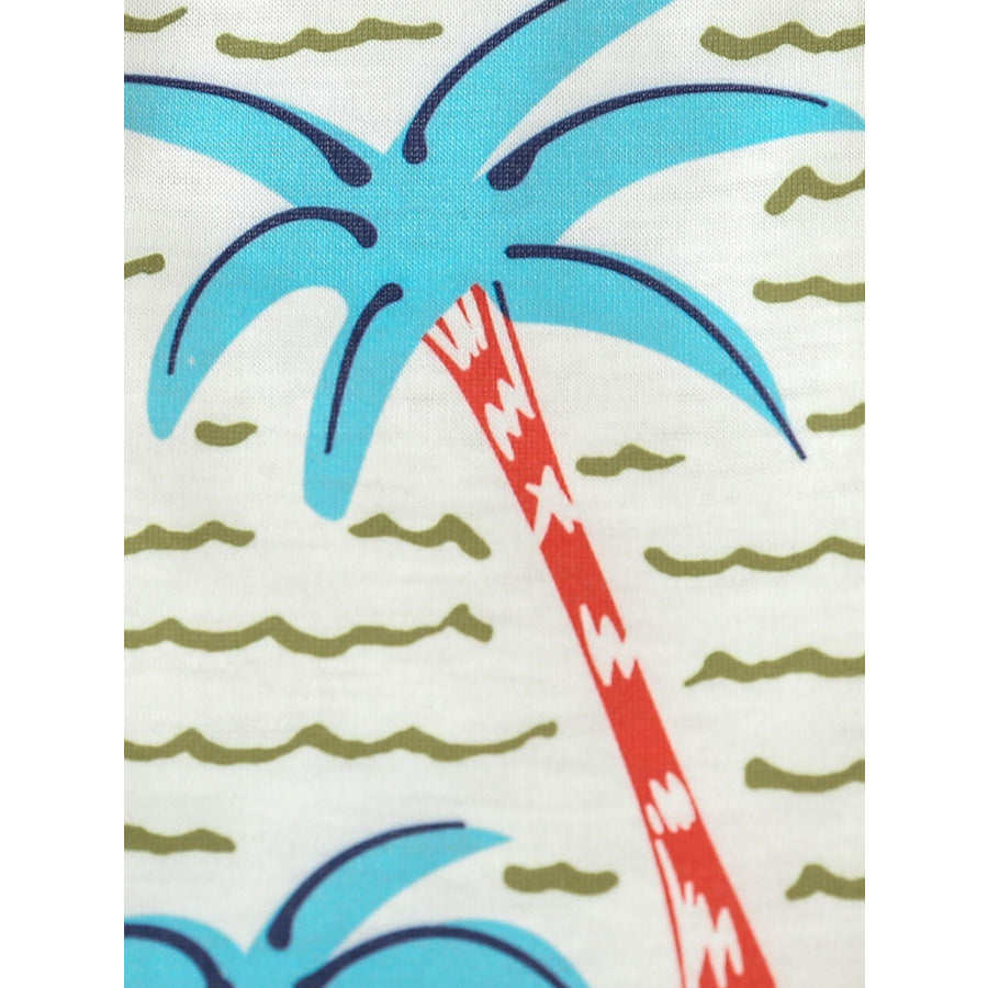 Children’s Tropical Palm Print Tank Top & Shorts Set Apparel and Accessories