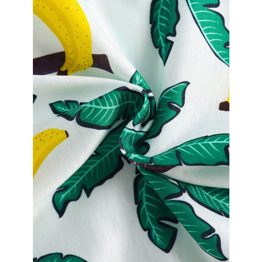 Children’s Tropical Palm Print Tank Top & Shorts Set Apparel and Accessories