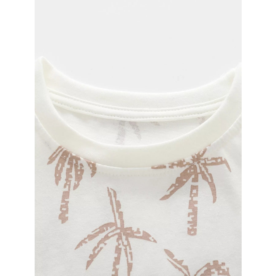 Children’s Tropical Palm Print Tee and Shorts Set Apparel and Accessories