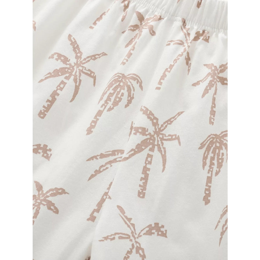 Children’s Tropical Palm Print Tee and Shorts Set Apparel and Accessories