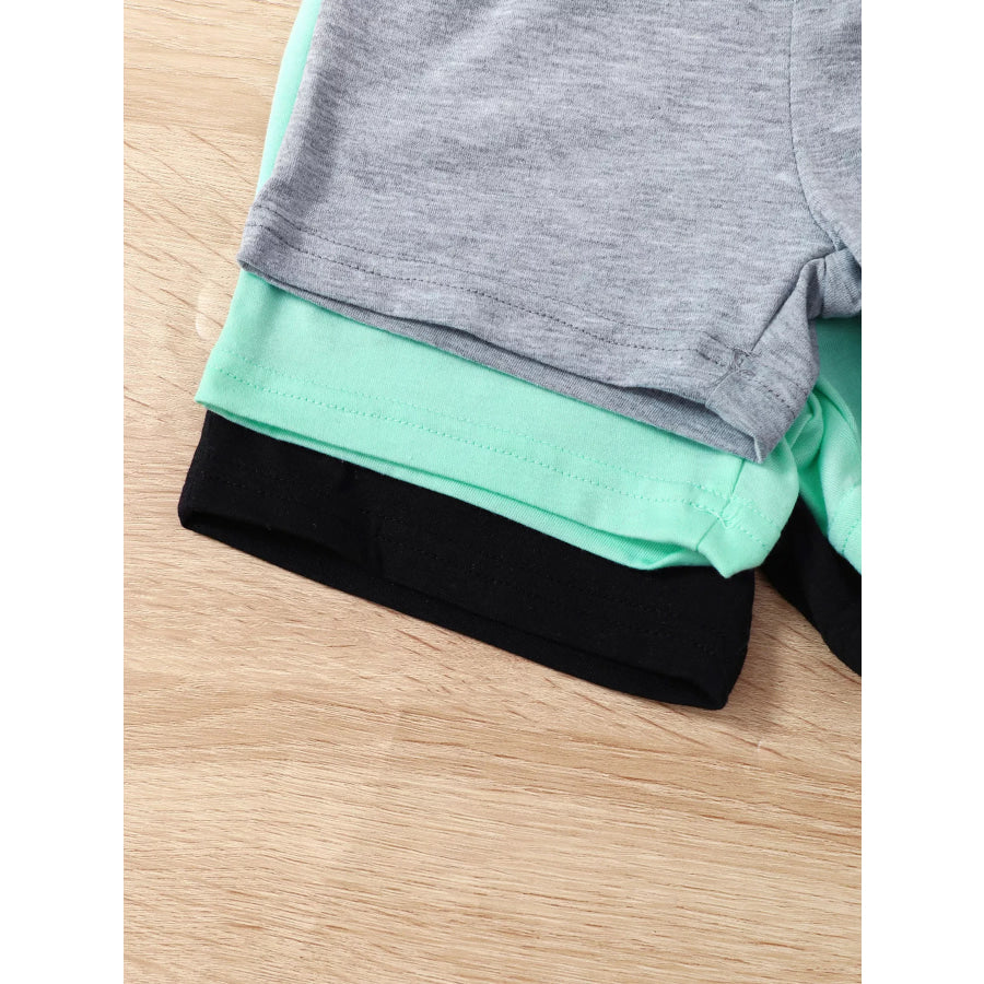 Children’s Tropical Palm Tree Casual Tee and Shorts 6-Piece Set Apparel and Accessories