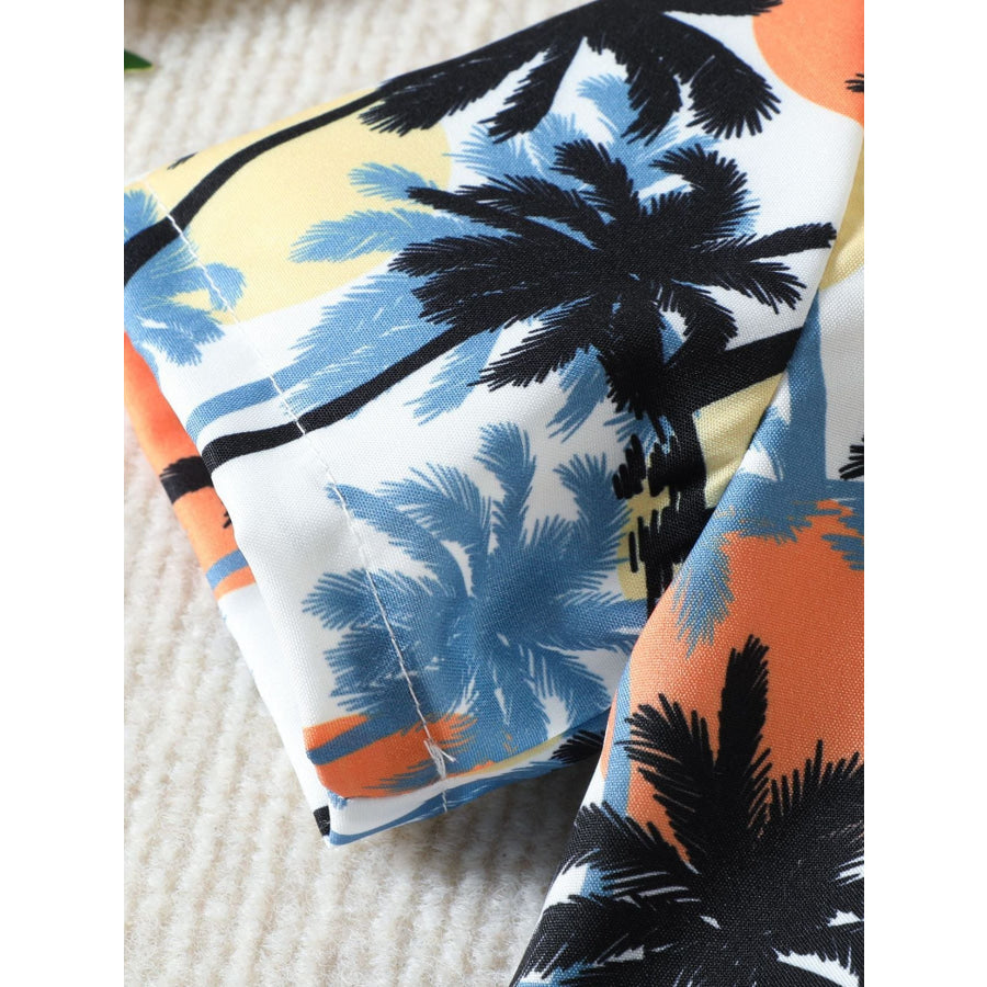 Children’s Tropical Print Button-Up Shirt & Shorts Set Apparel and Accessories