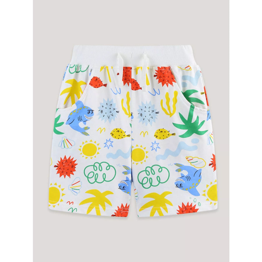 Children’s Tropical Print Casual Shorts Apparel and Accessories