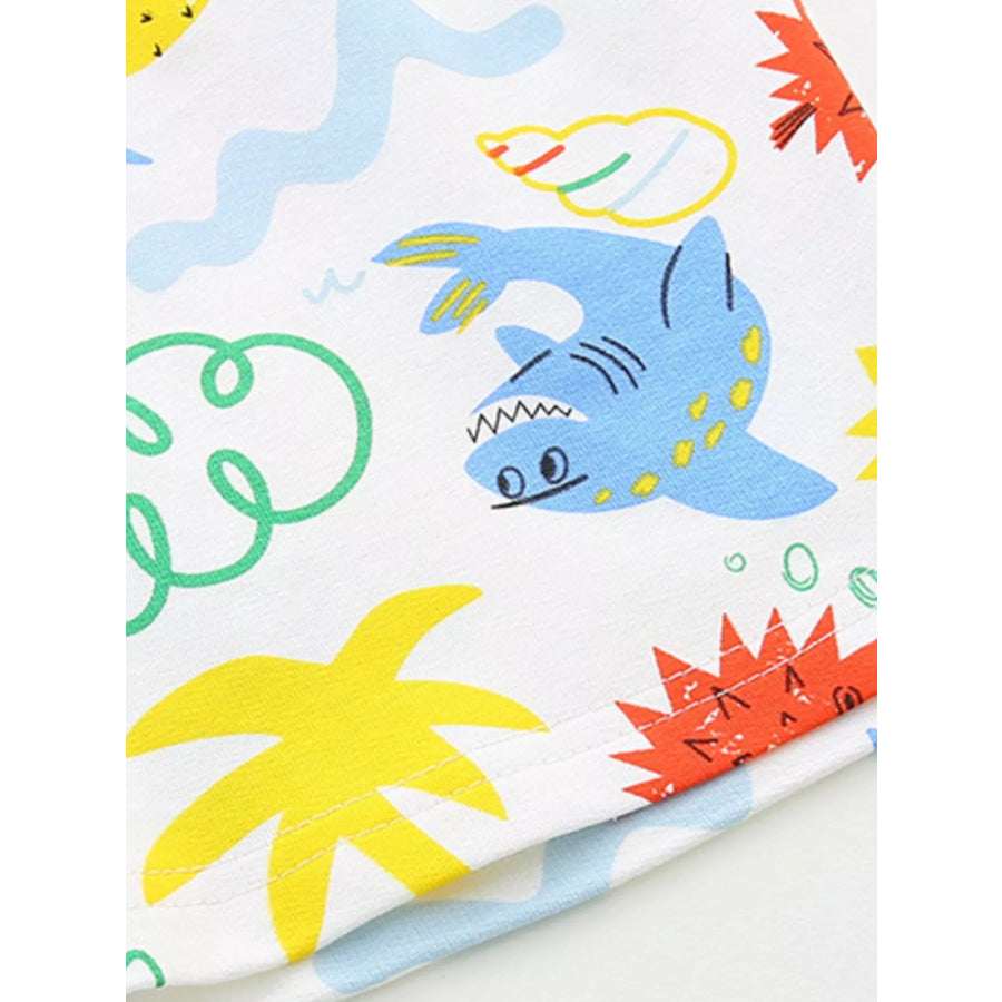Children’s Tropical Print Casual Shorts Apparel and Accessories
