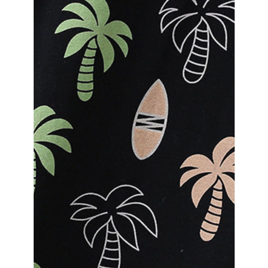Children’s Tropical Print Casual Tee and Shorts Set Apparel and Accessories