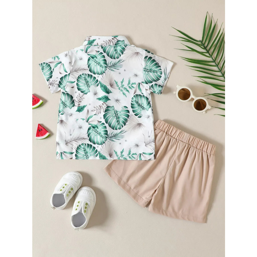 Children’s Tropical Print Shirt and Shorts Set Apparel and Accessories
