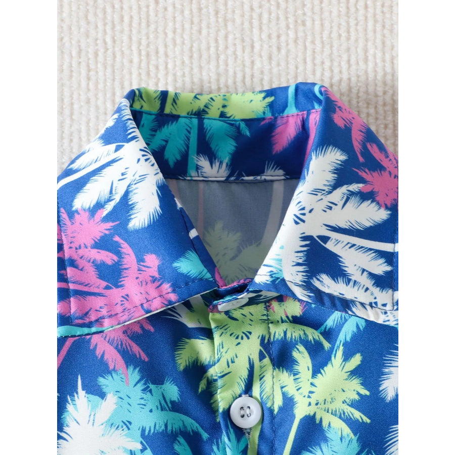 Children’s Tropical Print Shirt and Shorts Set Apparel and Accessories