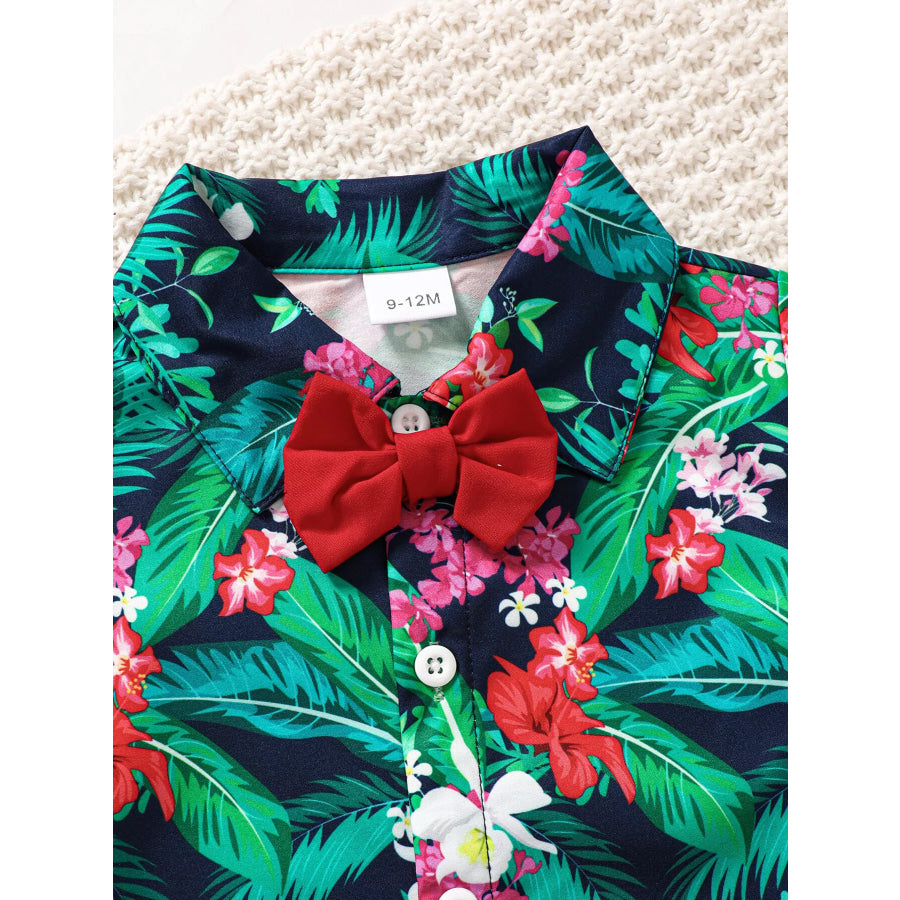 Children’s Tropical Print Shirt & Shorts Set Apparel and Accessories
