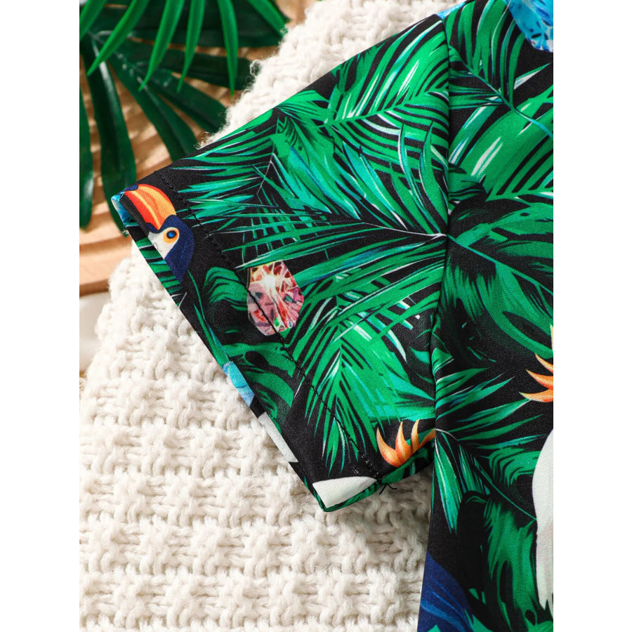 Children’s Tropical Print Shirt & Shorts Set Apparel and Accessories
