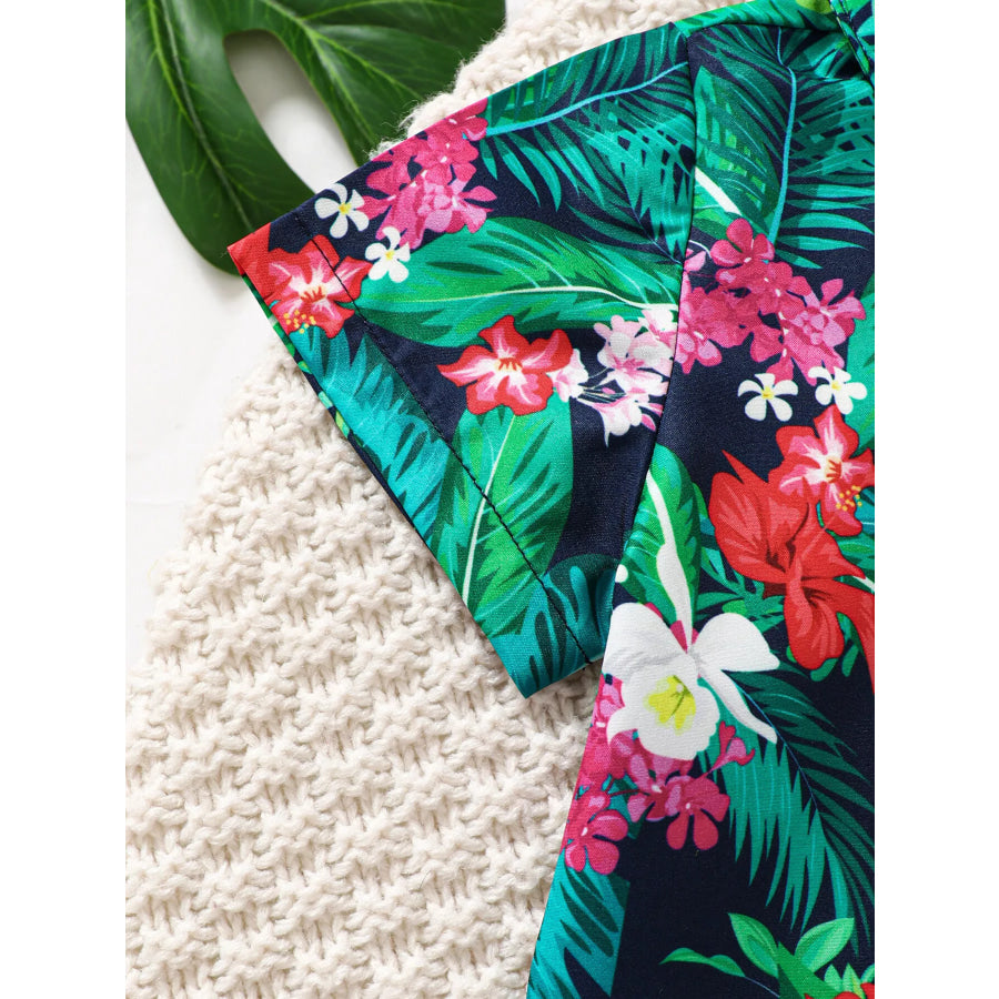 Children’s Tropical Print Shirt & Shorts Set Apparel and Accessories