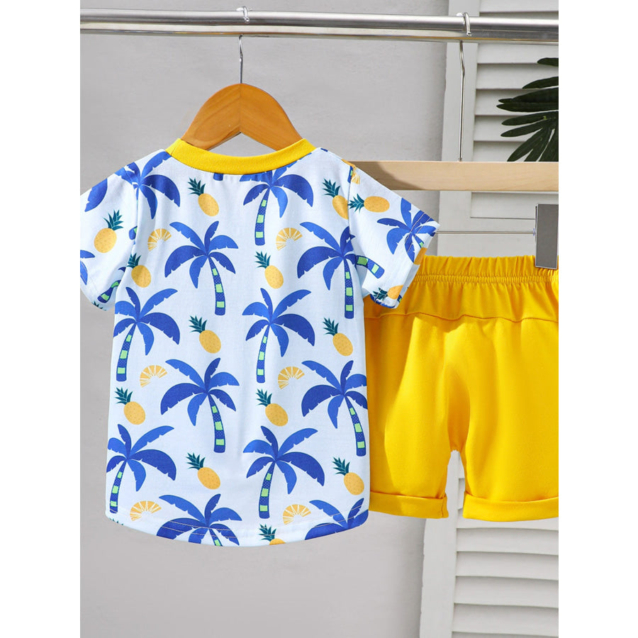 Children’s Tropical Print Tee & Shorts Set Apparel and Accessories
