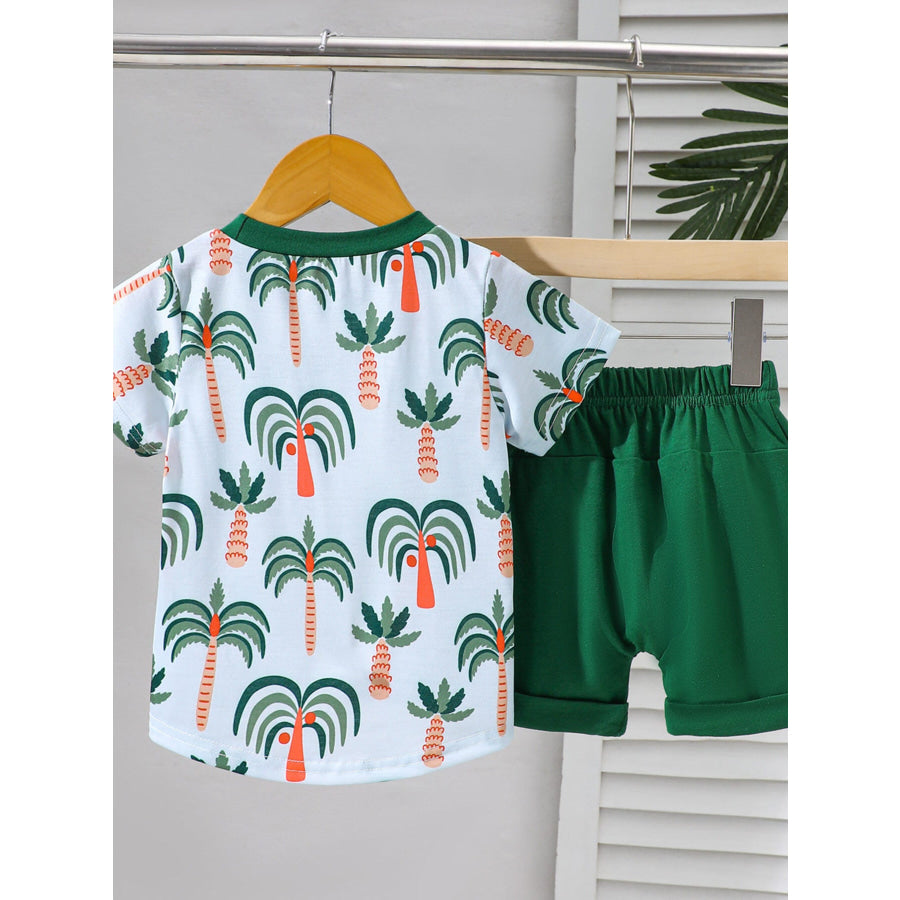 Children’s Tropical Print Tee & Shorts Set Apparel and Accessories