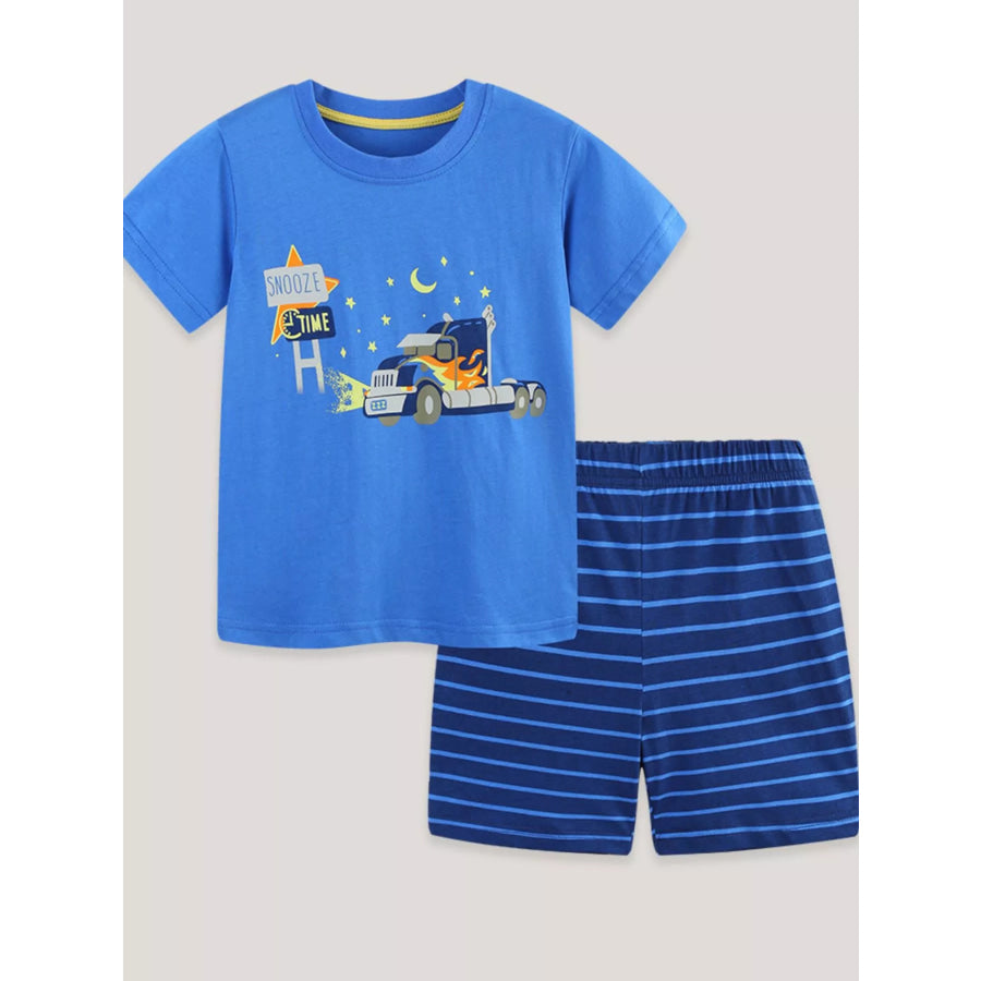 Children’s Truck Graphic Tee and Shorts Set Apparel and Accessories