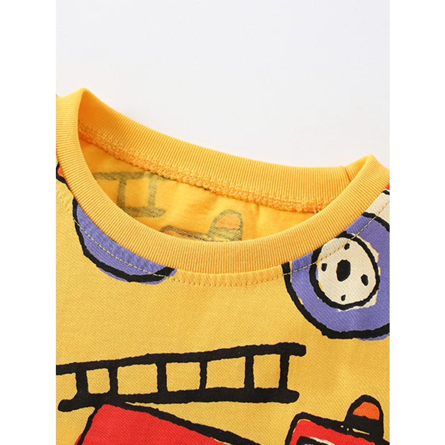 Children’s Truck Print Short Sleeve T-Shirt Apparel and Accessories
