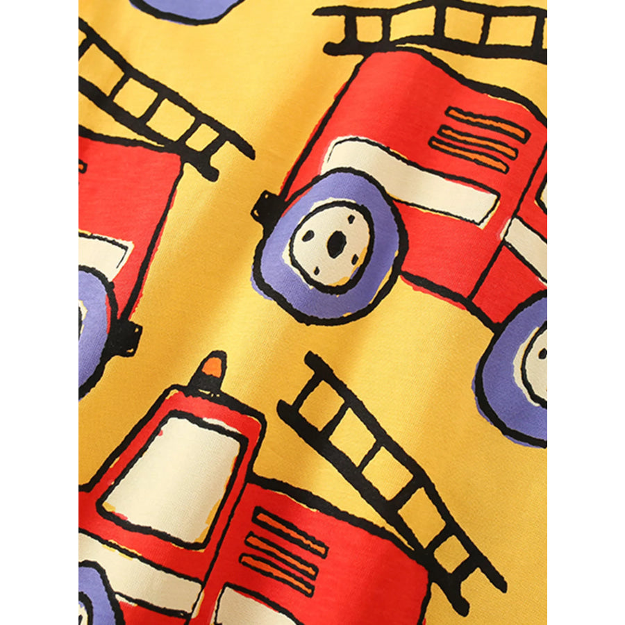 Children’s Truck Print Short Sleeve T-Shirt Apparel and Accessories