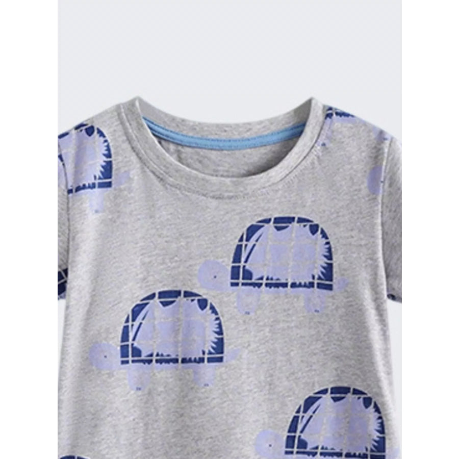 Children’s Turtle Print Tee and Shorts Set Apparel and Accessories