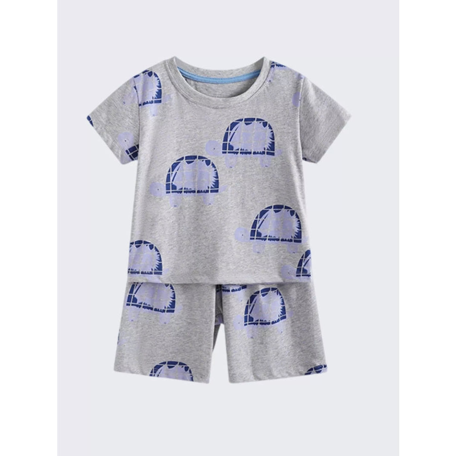 Children’s Turtle Print Tee and Shorts Set Apparel and Accessories
