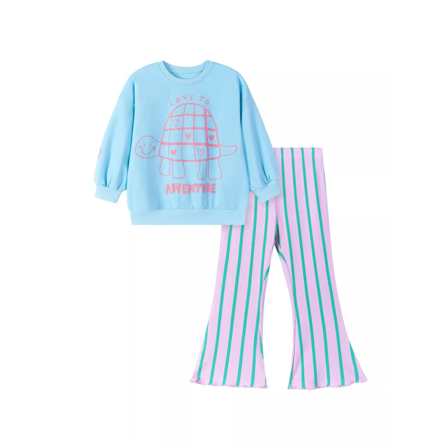 Children’s Turtle Round Neck Top and Pants Set Apparel and Accessories