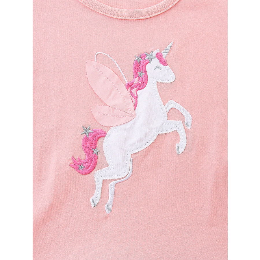 Children’s Unicorn Applique Rainbow Tulle Dress Apparel and Accessories