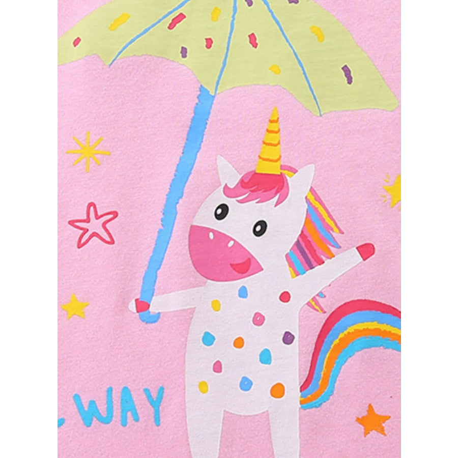 Children’s Unicorn Dreams Sleeveless Top & Plaid Shorts Set Apparel and Accessories