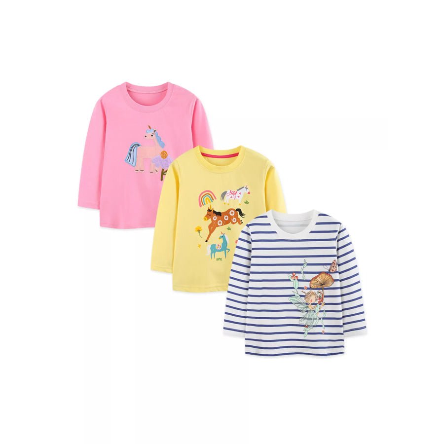 Children’s Unicorn Embroidered Long-Sleeve Top and Pants Set Apparel Accessories