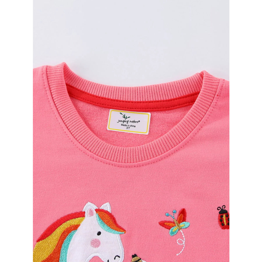 Children’s Unicorn Embroidered Sweatshirt Apparel and Accessories
