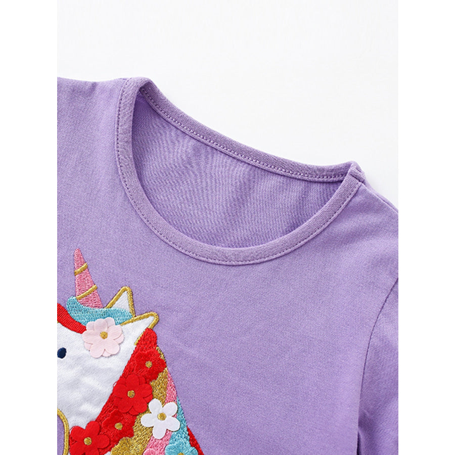 Children’s Unicorn Embroidered Tulle Dress Apparel and Accessories