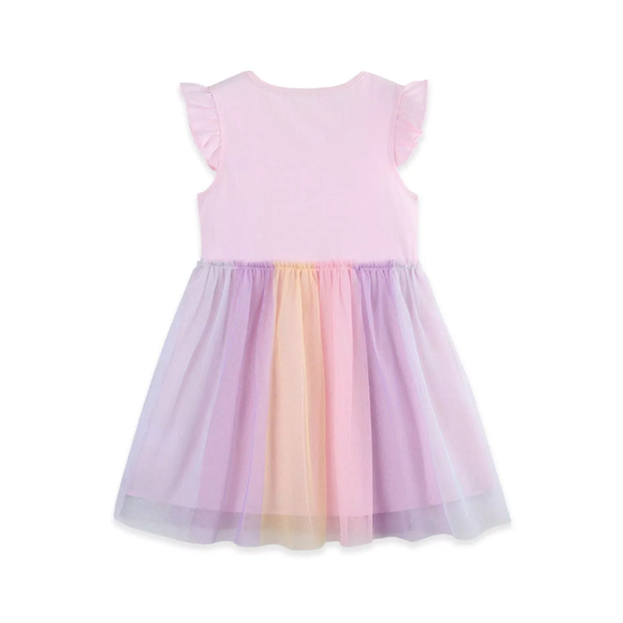 Children’s Unicorn Graphic Rainbow Tulle Dress Apparel and Accessories