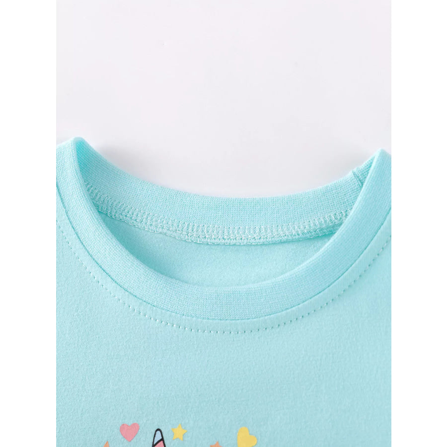 Children’s Unicorn Graphic Rainbow Tulle Layered Dress Apparel and Accessories