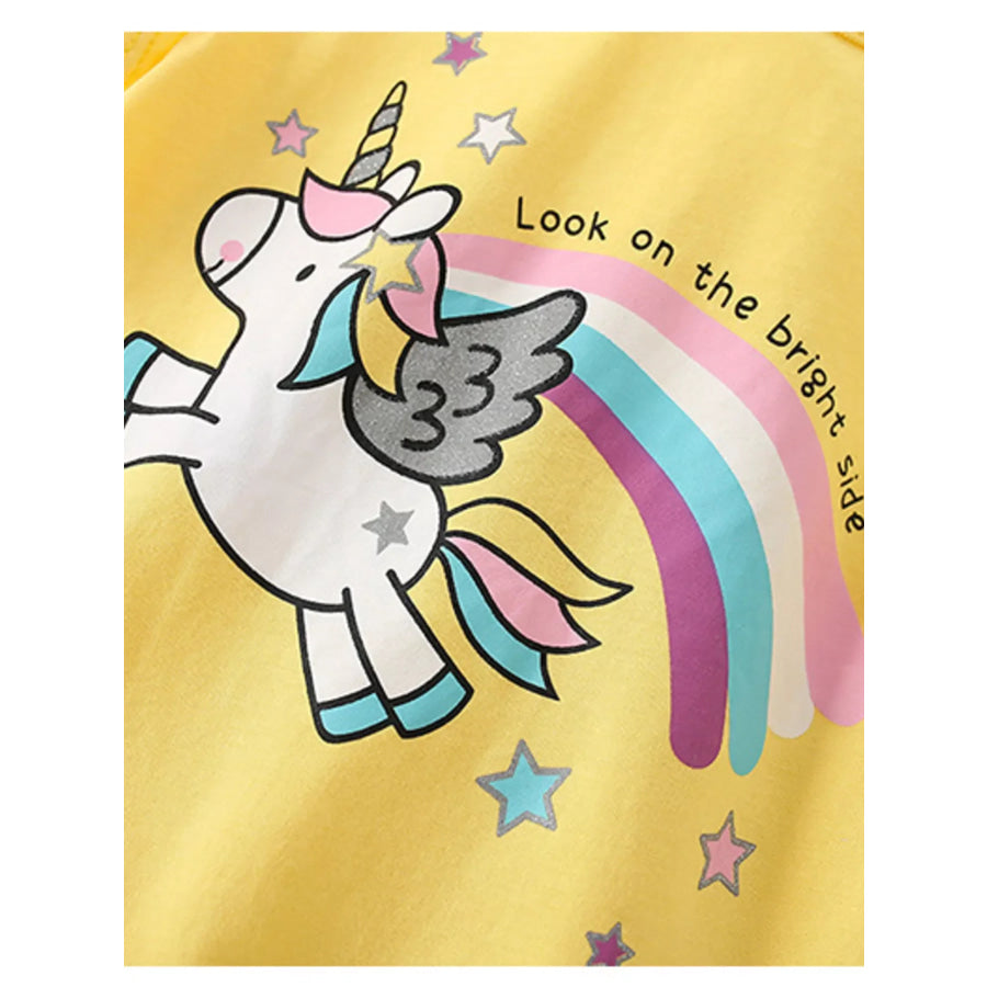 Children’s Unicorn Graphic Ruffle Hem T-Shirt Apparel and Accessories
