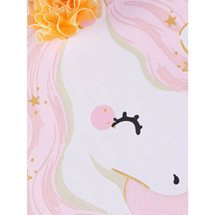 Children’s Unicorn Graphic Sweatshirt Tulle Tutu Dress Apparel and Accessories