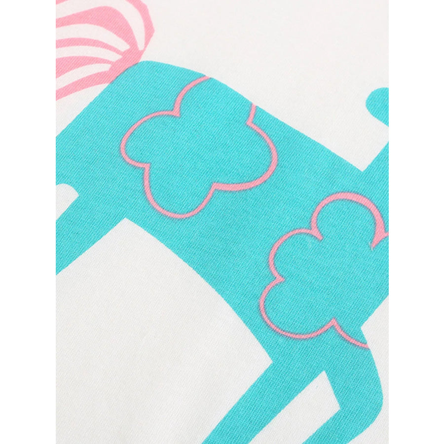 Children’s Unicorn Graphic Top and Shorts Set Apparel and Accessories