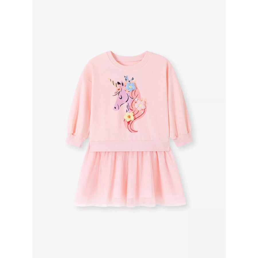 Children’s Unicorn Graphic Tulle Dress Apparel and Accessories
