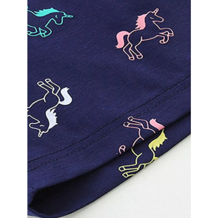 Children’s Unicorn Ice Cream Top & Shorts Set Apparel and Accessories