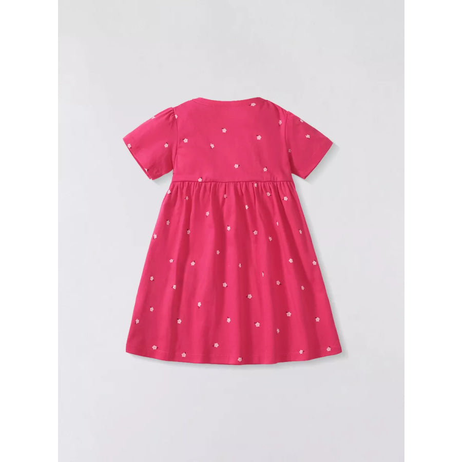 Children’s Unicorn Polka Dot Round Neck Dress Apparel and Accessories