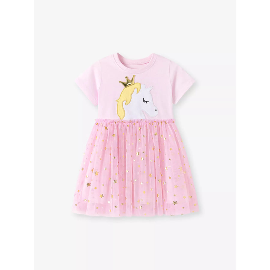 Children’s Unicorn Princess Star Tulle Dress Apparel and Accessories