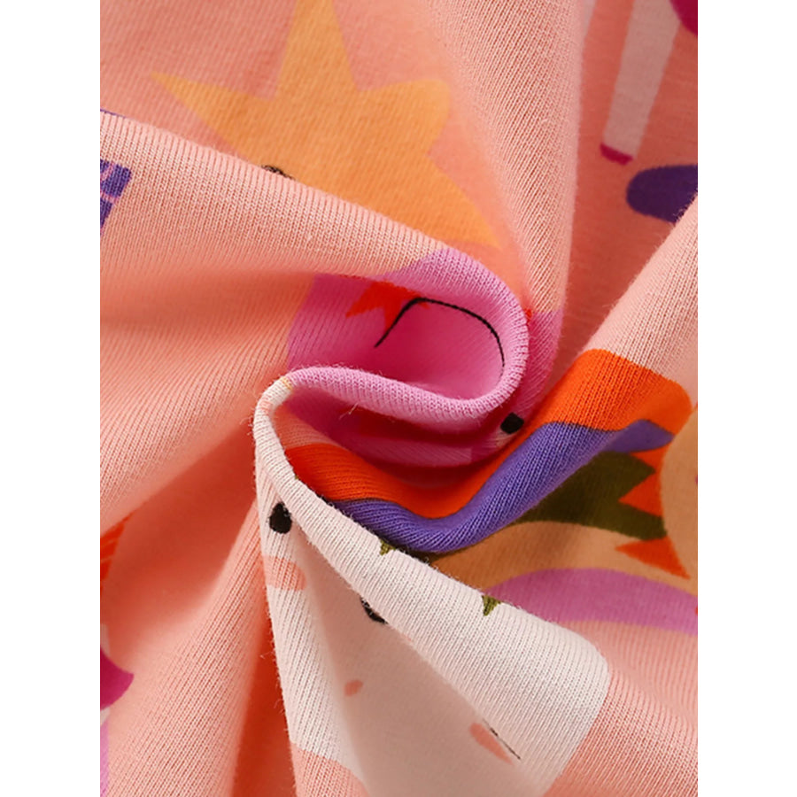Children’s Unicorn Print Casual Short Sleeve Dress Apparel and Accessories
