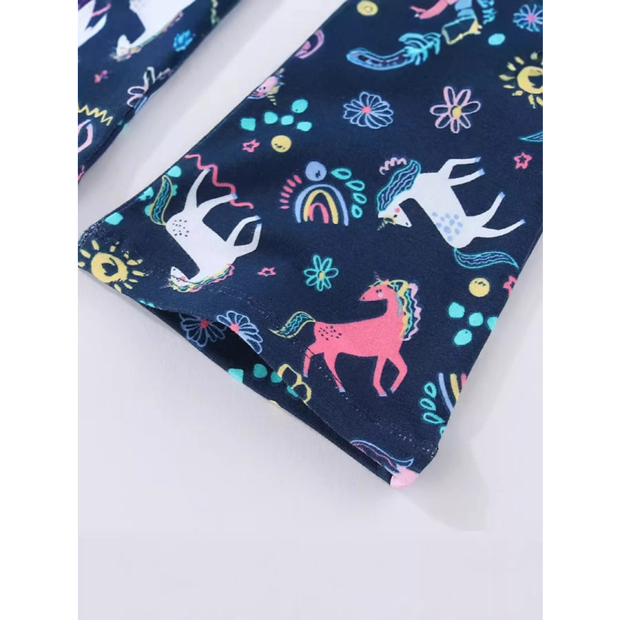 Children’s Unicorn Print Flare Leggings Apparel and Accessories