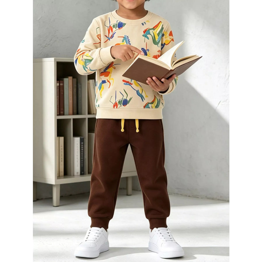 Children’s Unicorn Print Sweatshirt and Joggers Set Apparel Accessories