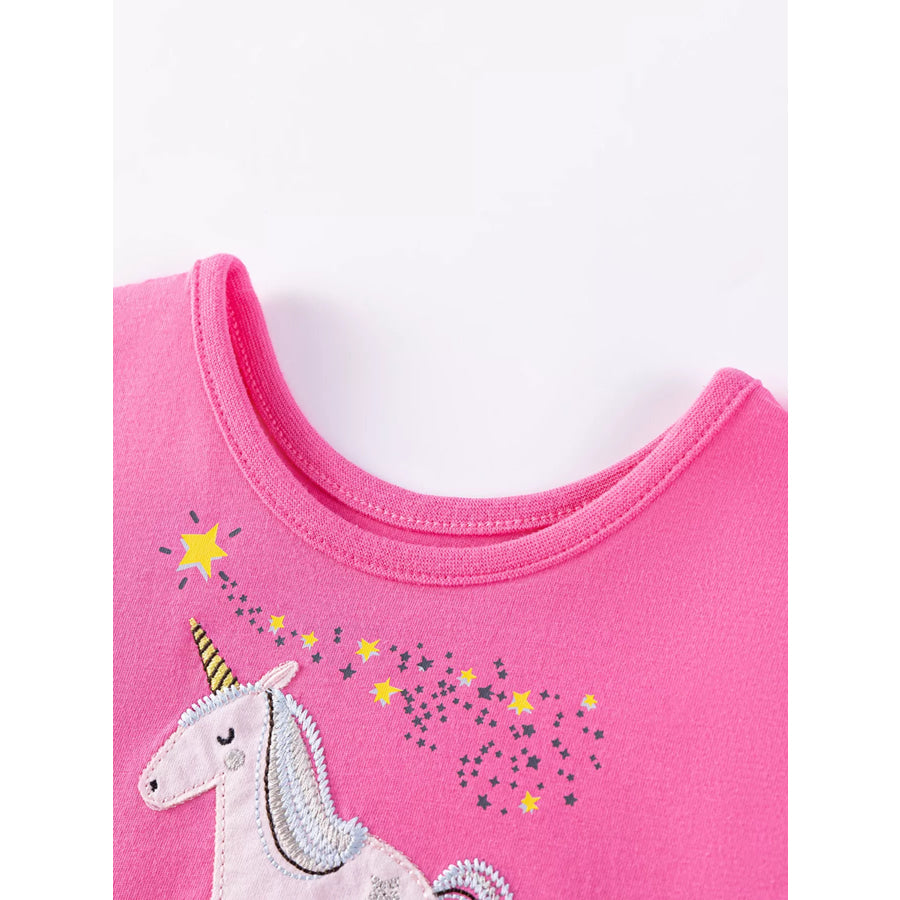 Children’s Unicorn Round Neck Tulle Dress Apparel and Accessories