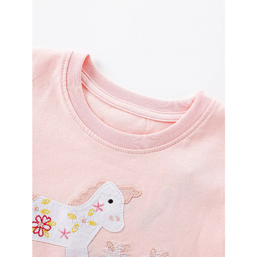 Children’s Unicorn Ruffle Sleeve Dress Apparel and Accessories