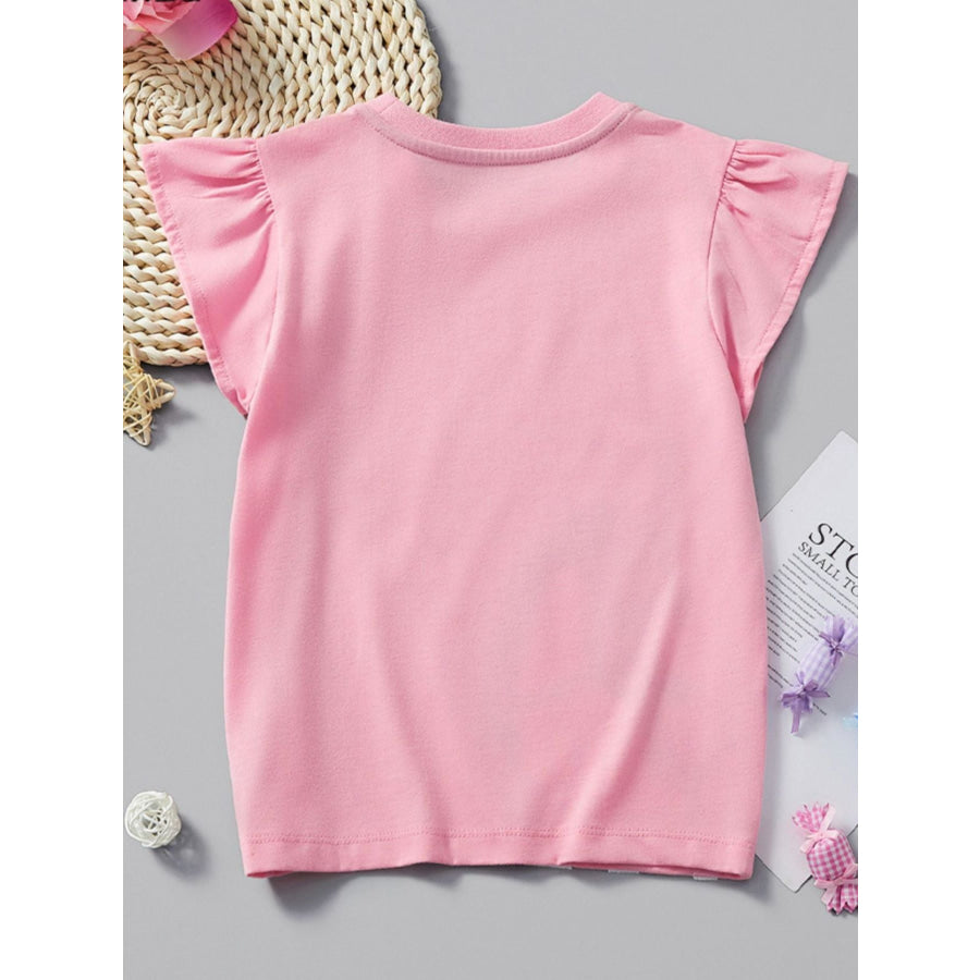 Children’s Unicorn Ruffle Sleeve T-Shirt Apparel and Accessories