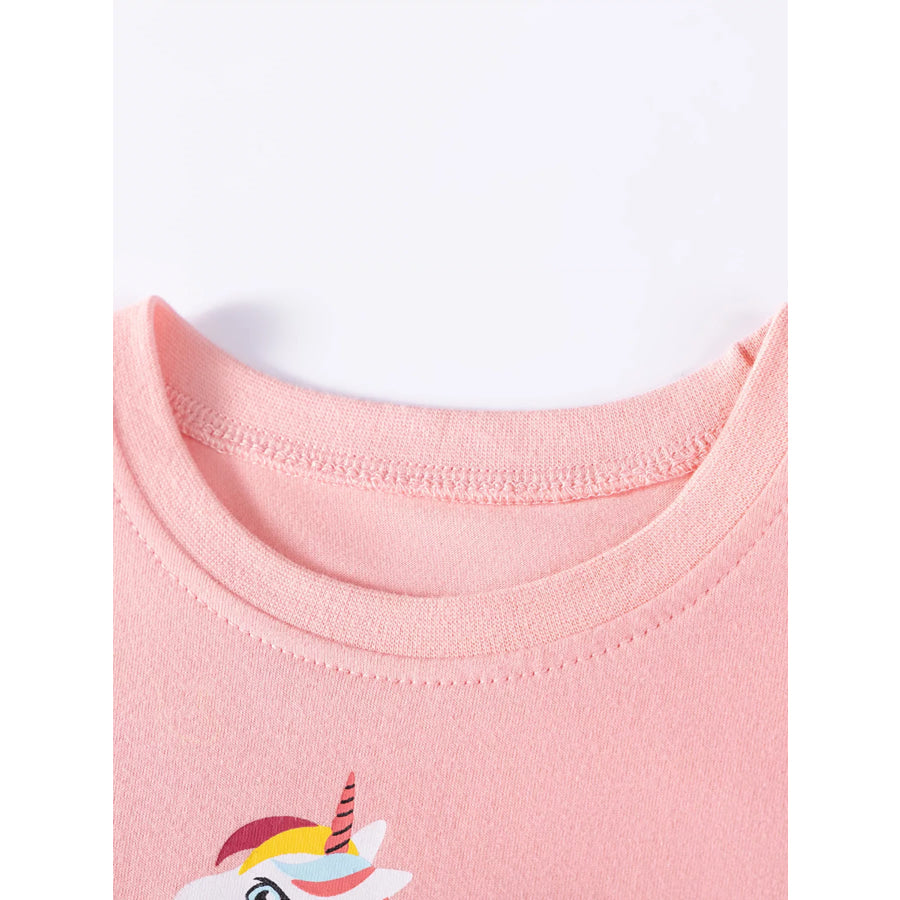 Children’s Unicorn Ruffle Sleeve Tulle Dress Apparel and Accessories