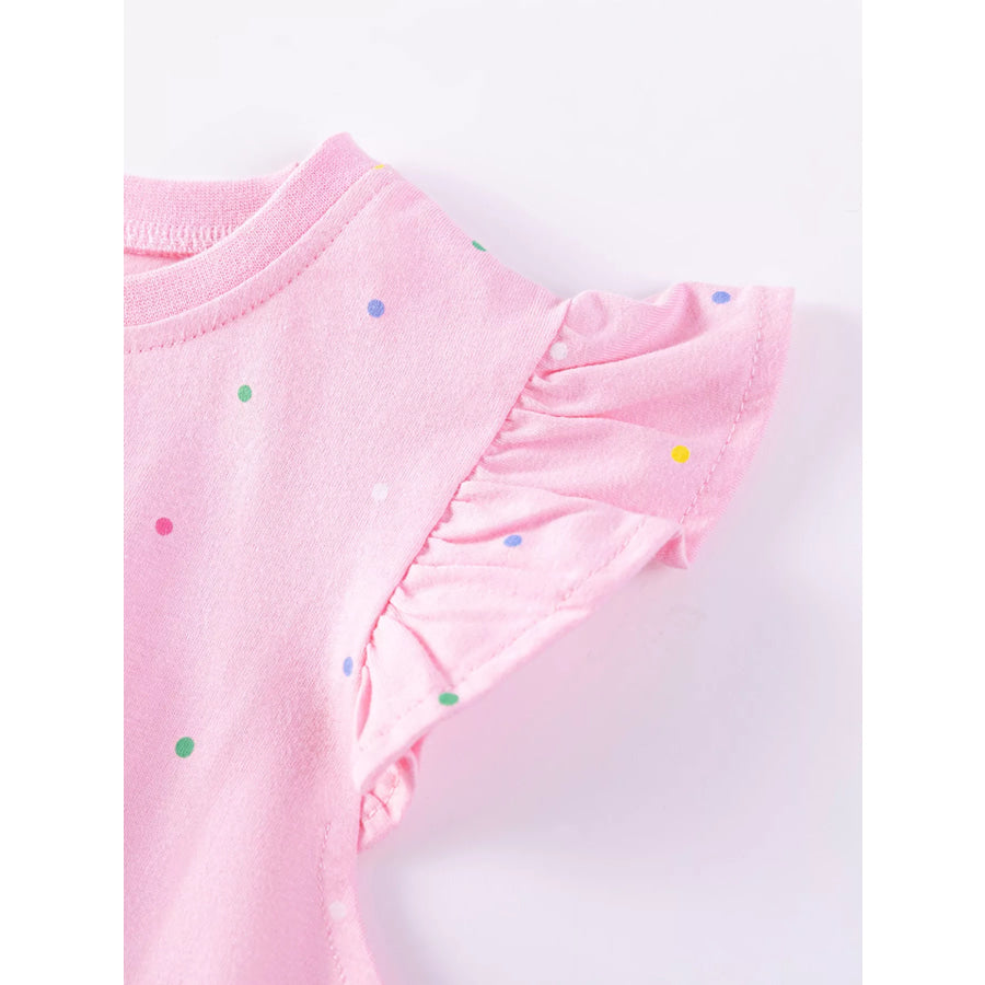 Children’s Unicorn Ruffle Sleeve Tulle Dress Apparel and Accessories