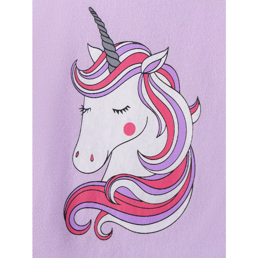 Children’s Unicorn Ruffle Sleeve Tulle Dress Apparel and Accessories
