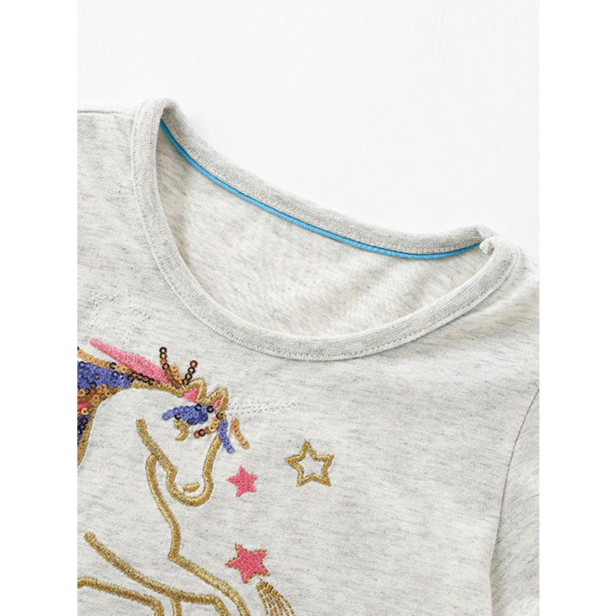 Children’s Unicorn Sequin Embroidered Tulle Dress Apparel and Accessories