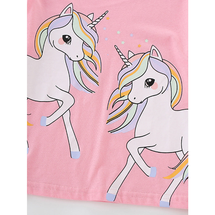 Children’s Unicorn Tee and Shorts Set Apparel and Accessories