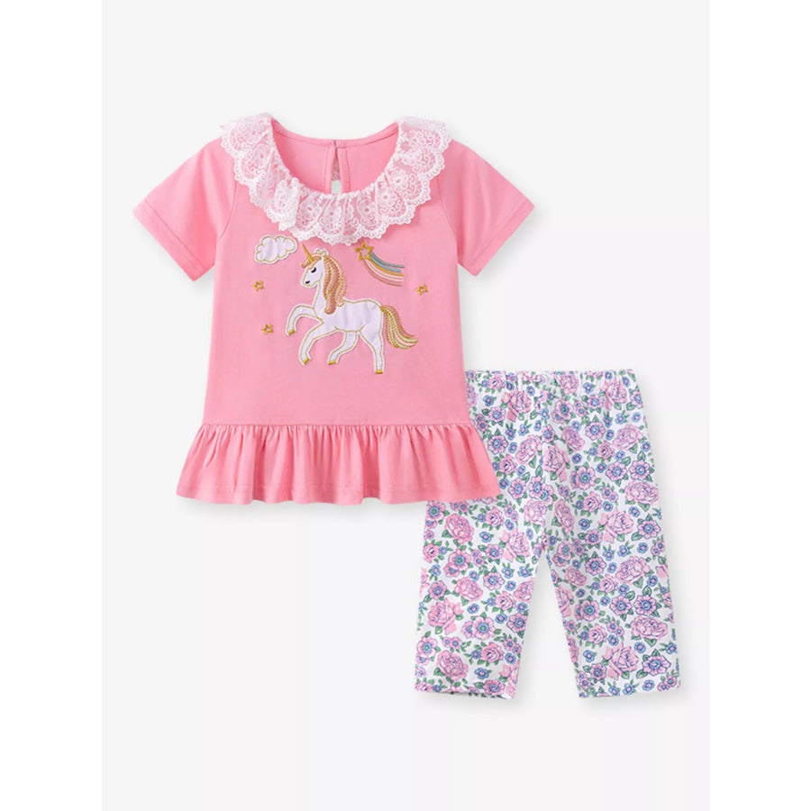 Children’s Unicorn Top and Pants Two-Piece Set Apparel and Accessories