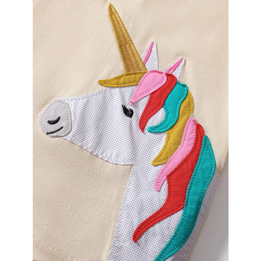 Children’s Unicorn Top and Ruffle Trim Shorts Set Apparel and Accessories